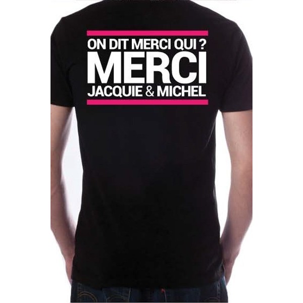 T-shirt Jacquie & Michel Blanc ou Noir Couleur Noir Tailles S