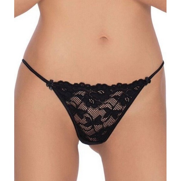 SARINA Tanga noir Lingerie Roza