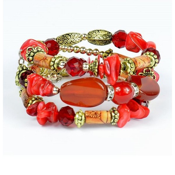 Bracelet spirale Rouge Collection CYBELE
