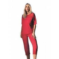 ARA Pyjama en viscose DKKaren rouge