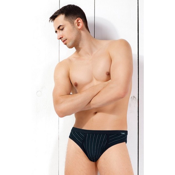 VARIOUS Slip Noir ou Gris en Coton