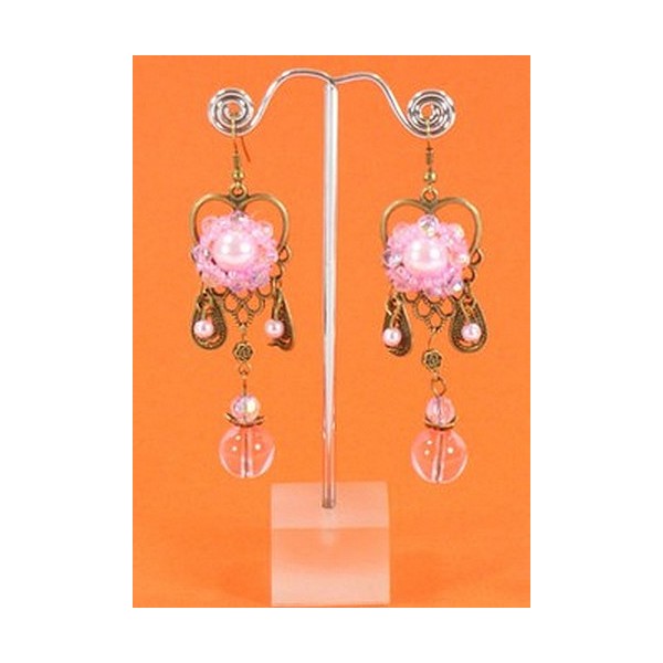 Boucles Pampilles Roses 32259