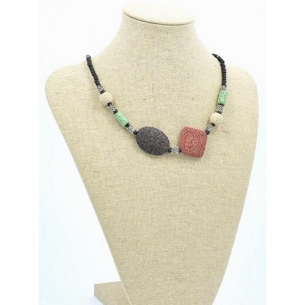 Collier Naturel 72249 Pierre de Lave Collier Naturel 72249 Pierre de Lave