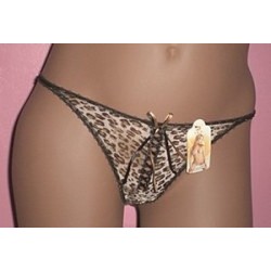String Léopard beige