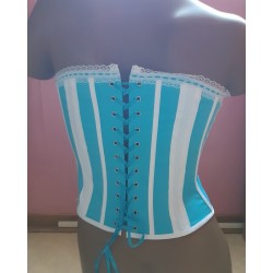 Top Bustier Bleu et blanc