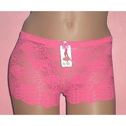 Shorty dentelle fuschia