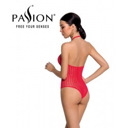 Body ouvert BS088 Lingerie Passion rouge dos