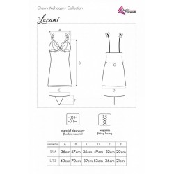 LUCAMI Nuisette Livco Corsetti Mahogany Collection tailles