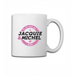 Mug blanc logo rond Jacquie et Michel