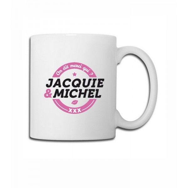 Mug blanc logo rond Jacquie et Michel