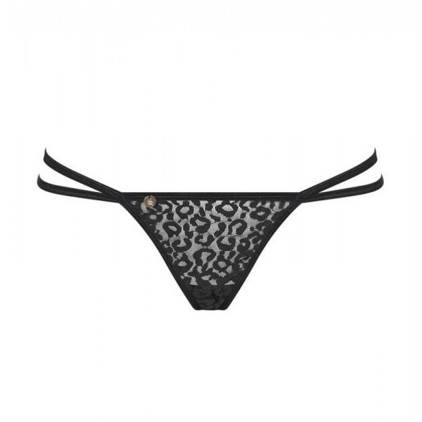 Pantheria String Noir Lingerie Obsessive Pantheria String Noir Lingerie Obsessive