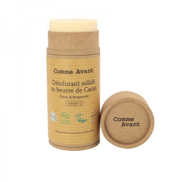 Déodorant solide au beurre de cacao citron et bergarmote Comme Avant Déodorant solide au beurre de cacao citron et bergarmote Comme Avant