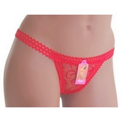 String dentelle 442 rouge