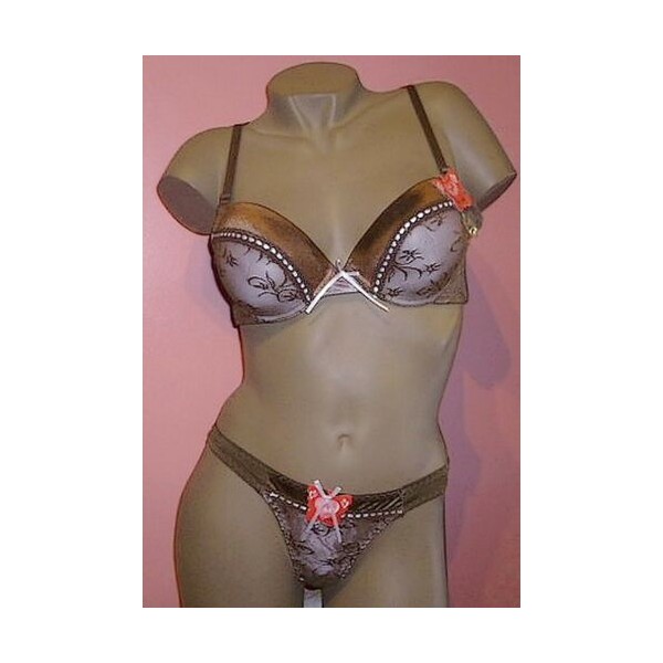 Ensemble avec String B1027 Chocolat Ensemble avec String B1027 Chocolat