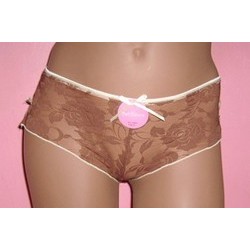 Shorty 50601 dentelle marron