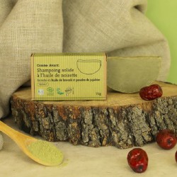 Shampoing solide à l'huile de noisette (huile de brocolis et poudre de jujubier) - Comme Avant