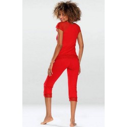 Kinzly Pyjama en viscose DKaren rouge dos