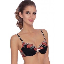 NATALI Soutien-gorge Push up Noir Lingerie Roza