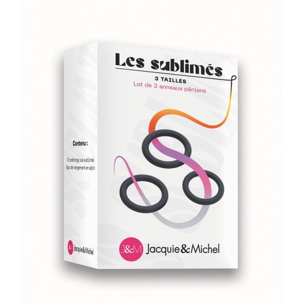 Set de 3 cockrings Les sublimés - Jacquie et Michel