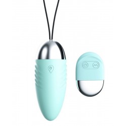 Oeuf vibrant USB avec télécommande Plaisir Emoi bleu
