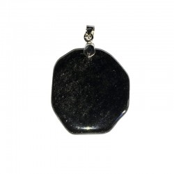 Pendentif Obsidienne noire – Pierre plate