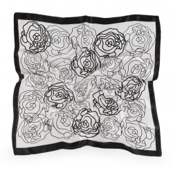 Foulard imprimé satiné beige clair