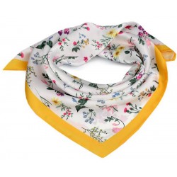 Foulard imprimé Fleurs des champs jaune