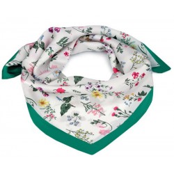 Foulard imprimé Fleurs des champs vert