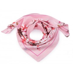 Foulard imprimé Magnolia rose