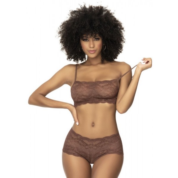 Ensemble deux pièces dentelle - Mapalé chocolat Ensemble deux pièces dentelle - Mapalé chocolat