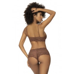 Ensemble deux pièces dentelle - Mapalé chocolat
