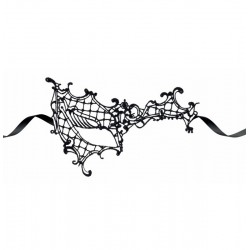 Croissant de lune Loup souple Maskarade noir