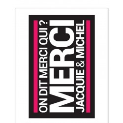 Grand sticker J&M rectangulaire noir