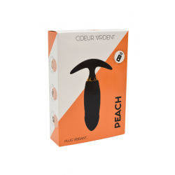 PEACH, Plug Vibrant noir long USB avec télécommande