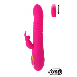 TWIST 2 Vibromasseur Rabbit USB Coeur Ardent rose