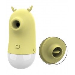2 en 1 Stimulateur clitoridien par vibrations et par langue USB Cerf - Plaisir Emoi