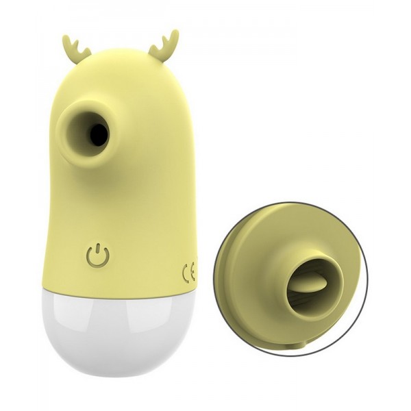 2 en 1 Stimulateur clitoridien par vibrations et par langue USB Cerf - Plaisir Emoi 2 en 1 Stimulateur clitoridien par vibrations et par langue USB Cerf - Plaisir Emoi