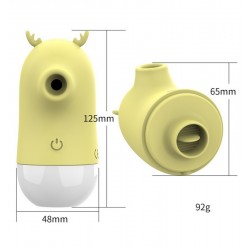 2 en 1 Stimulateur clitoridien par vibrations et par langue USB Cerf - Plaisir Emoi
