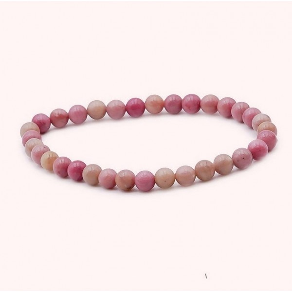 Bracelet Rhodonite – Pierres boules 6mm Bracelet Rhodonite – Pierres boules 6mm