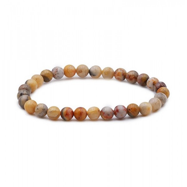 Bracelet Agate Crazy Lace – Pierres boules 6mm Bracelet Agate Crazy Lace – Pierres boules 6mm