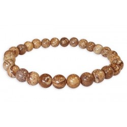 Bracelet Jaspe paysage – Pierres boules 6mm