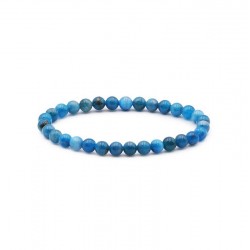 Bracelet Apatite bleue – Pierres boules 6mm