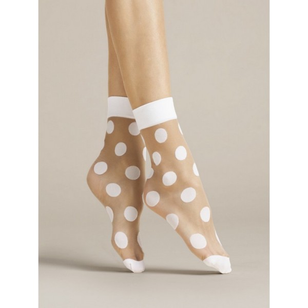 Virginia Chaussettes Fiore Blanc-poudre Virginia Chaussettes Fiore Blanc-poudre