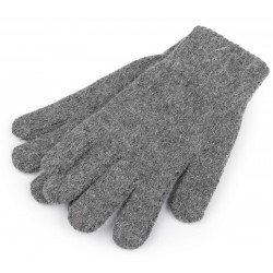 Gants tricotés gris