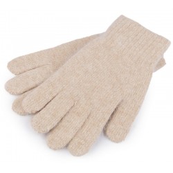 Gants tricotés beige