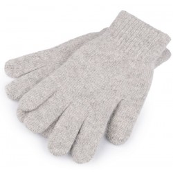 Gants tricotés gris clair