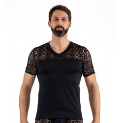 Shinny T-Shirt Noir Look Me