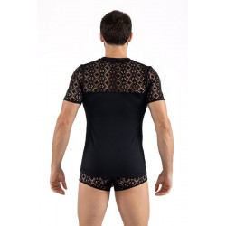 Shinny T-Shirt Noir Look Me