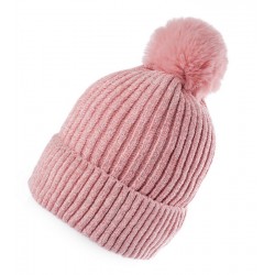 Bonnet d’hiver en laine chenille avec lurex poudre