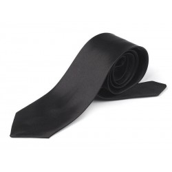 Cravate satinée noire